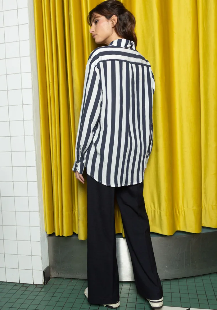 chemise_agora_navy_stripes_2.webp Discount Chemise AGORA Tops & Tees | Chemises