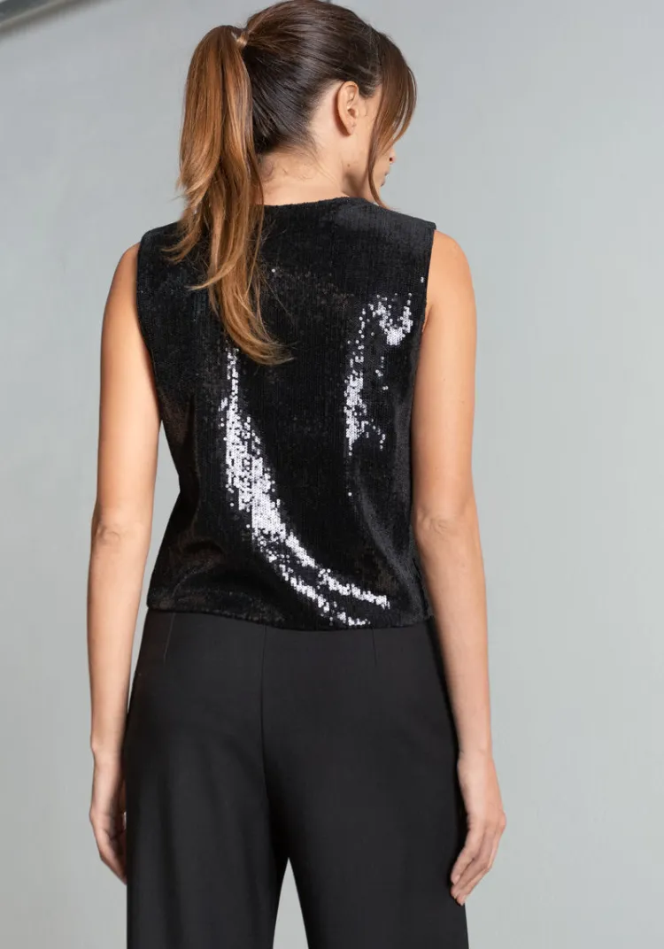 gilet_pinha_sparkles_black_4.webp Best Sale Gilet PINHA Tops & Tees
