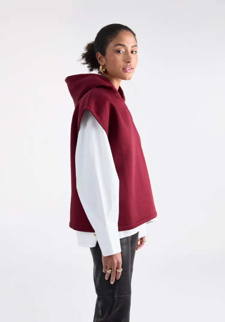 hoodie_sans_manches_frade_bordeaux_2.webp Flash Sale Hoodie sans manches FRADE Sweats & Mailles