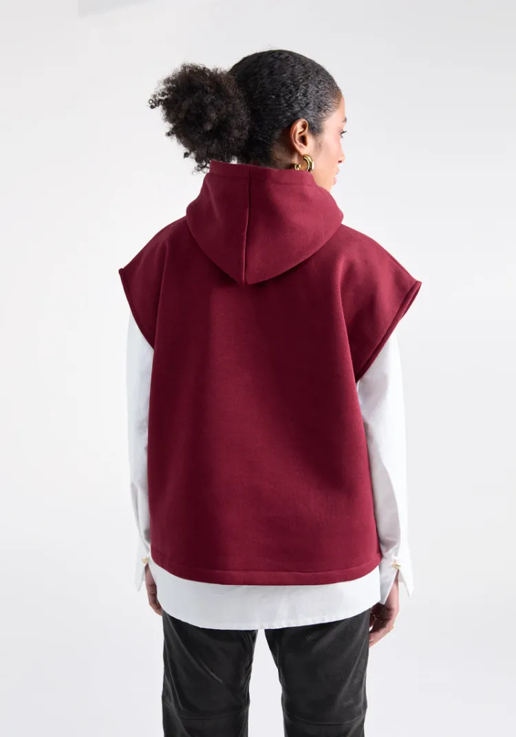 hoodie_sans_manches_frade_bordeaux_5.webp Flash Sale Hoodie sans manches FRADE Sweats & Mailles