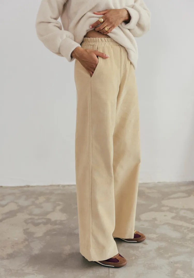 pantalon_lirio_velours_wheat_2.webp Discount Pantalon LIRIO Velours Pants