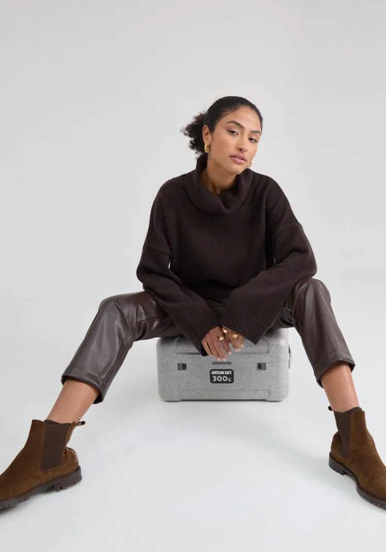 pull_jacinto_ebne_4.webp Cheap Pull JACINTO Ebène Sweats & Mailles