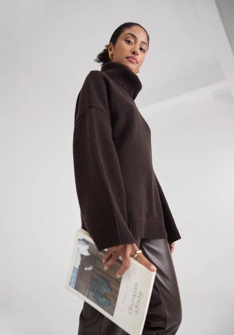 pull_jacinto_ebne_6.webp Cheap Pull JACINTO Ebène Sweats & Mailles