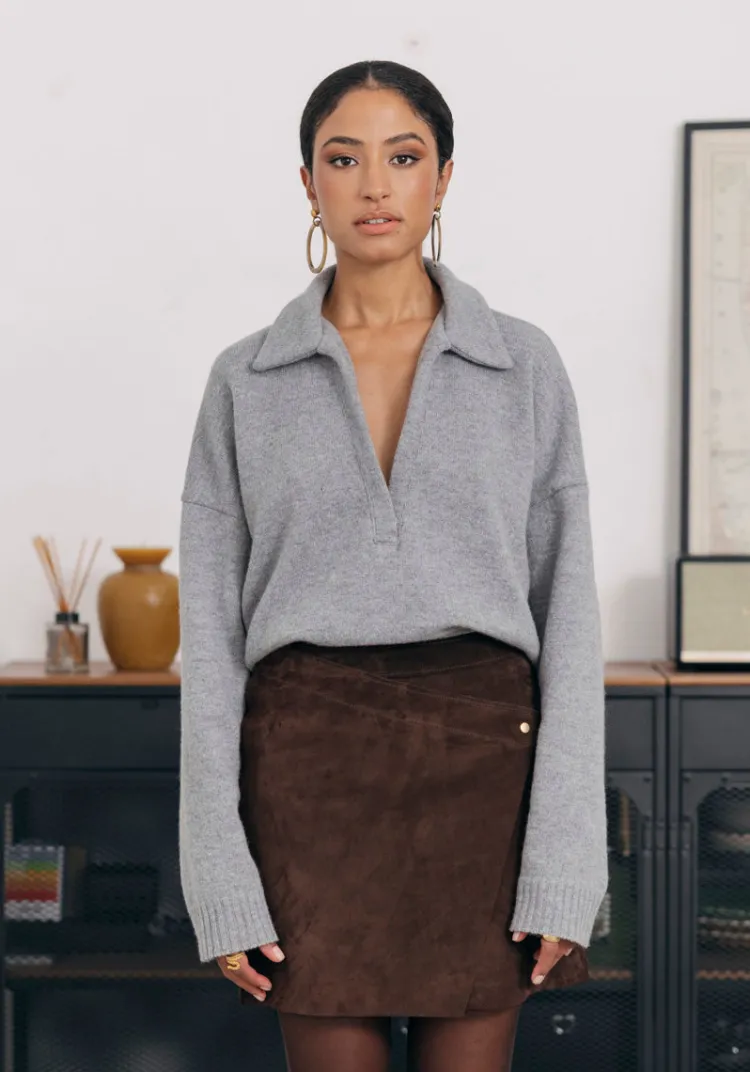 pull_loures_grey_2.webp Discount Pull LOURES Sweats & Mailles