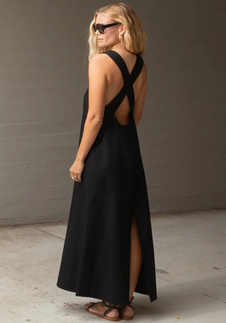 robe_leiria_black_5.webp Sale Robe LEIRIA Black Dresses