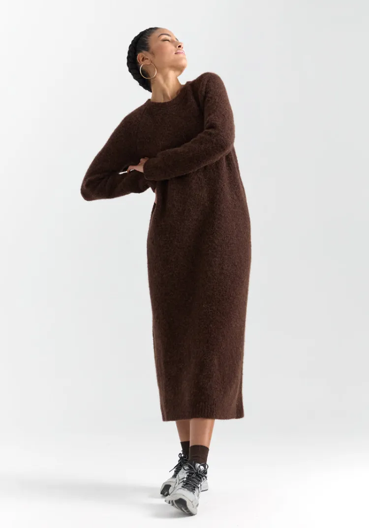 robe_maille_elva_chocolat_4.webp Clearance Robe maille ELVA Dresses | Sweats & Mailles