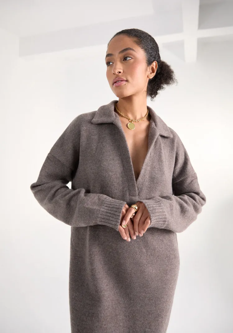 robe_pull_loures_wood_3.webp Flash Sale Robe Pull LOURES Dresses | Sweats & Mailles