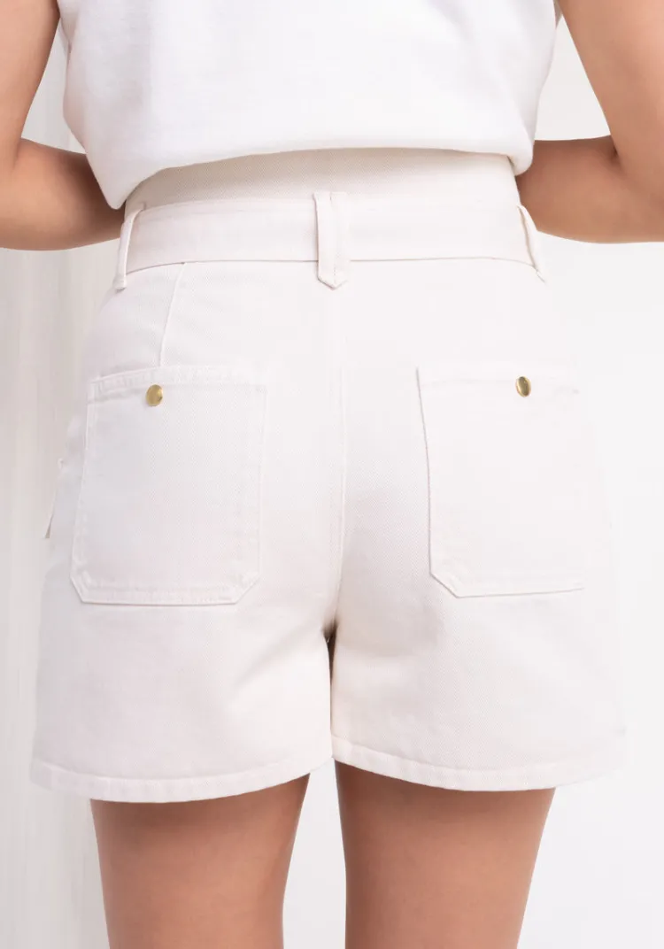 short_costa_cru_4.webp Best Sale Short COSTA écru Jupes & Shorts