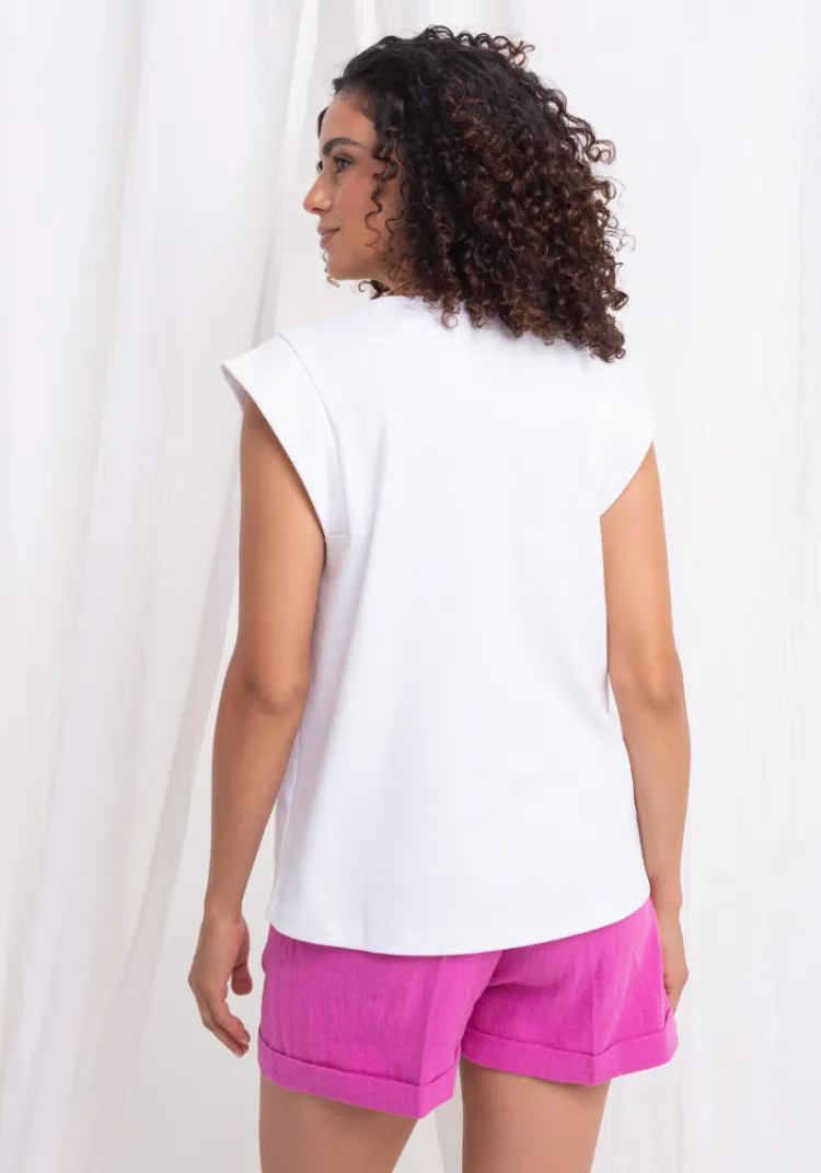 short_fica_lin_fuchsia_5.webp Best Sale Short FICA Jupes & Shorts