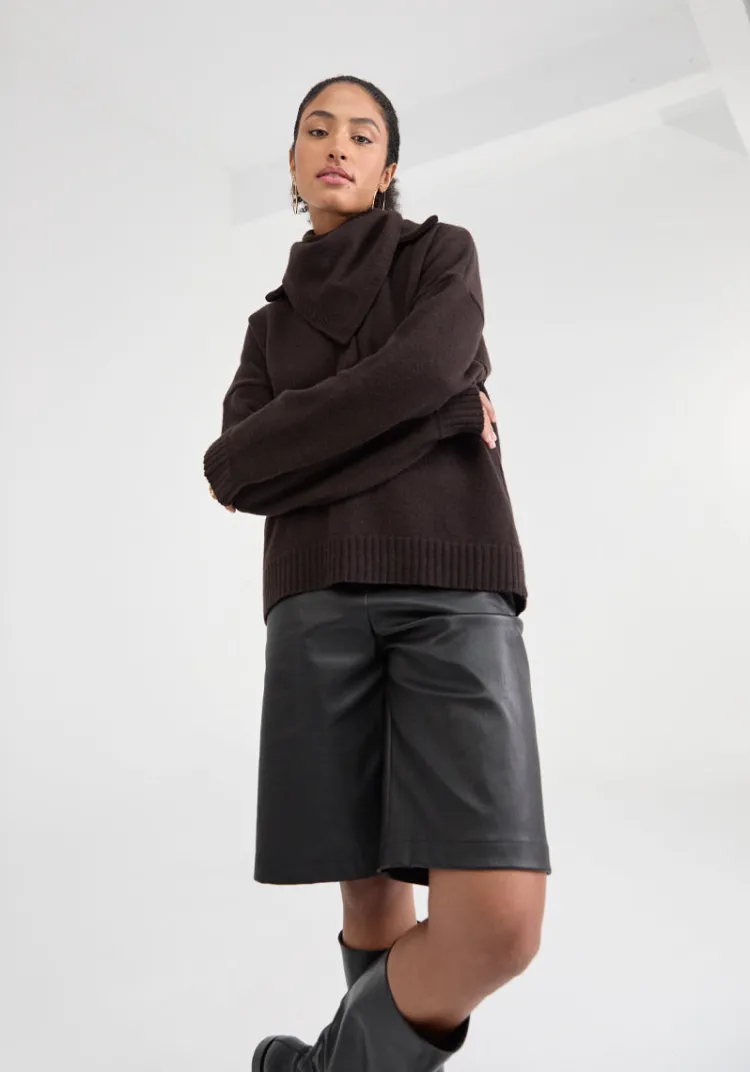 Hot & SONGE Studio & Bermuda cuir RAIO Jupes & Shorts | Leather