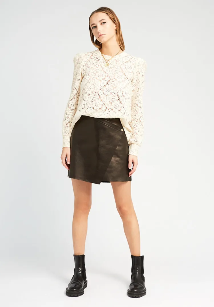 songe_studio__jupe_bahru_cuir_2.webp Clearance & SONGE Studio & Jupe BAHRU cuir Jupes & Shorts | Leather