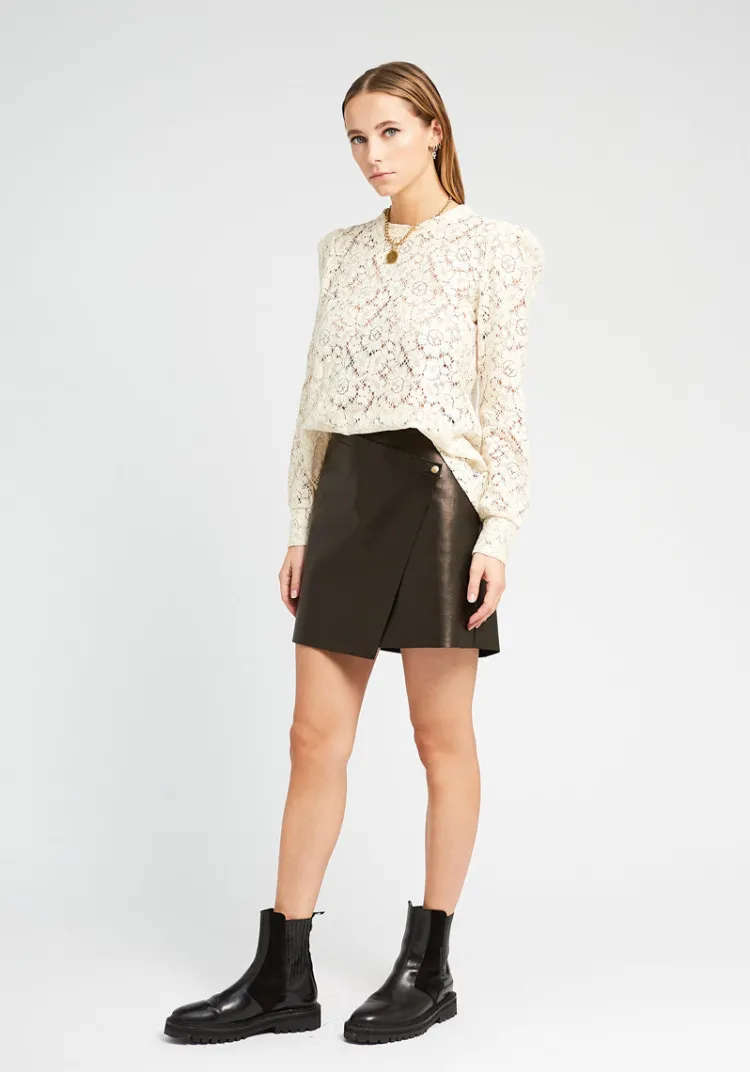 songe_studio__jupe_bahru_cuir_3.webp Clearance & SONGE Studio & Jupe BAHRU cuir Jupes & Shorts | Leather