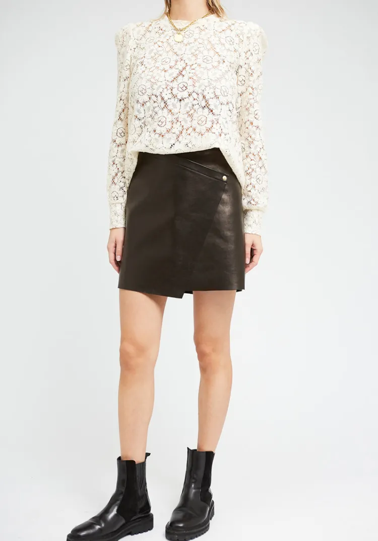 songe_studio__jupe_bahru_cuir_4.webp Clearance & SONGE Studio & Jupe BAHRU cuir Jupes & Shorts | Leather