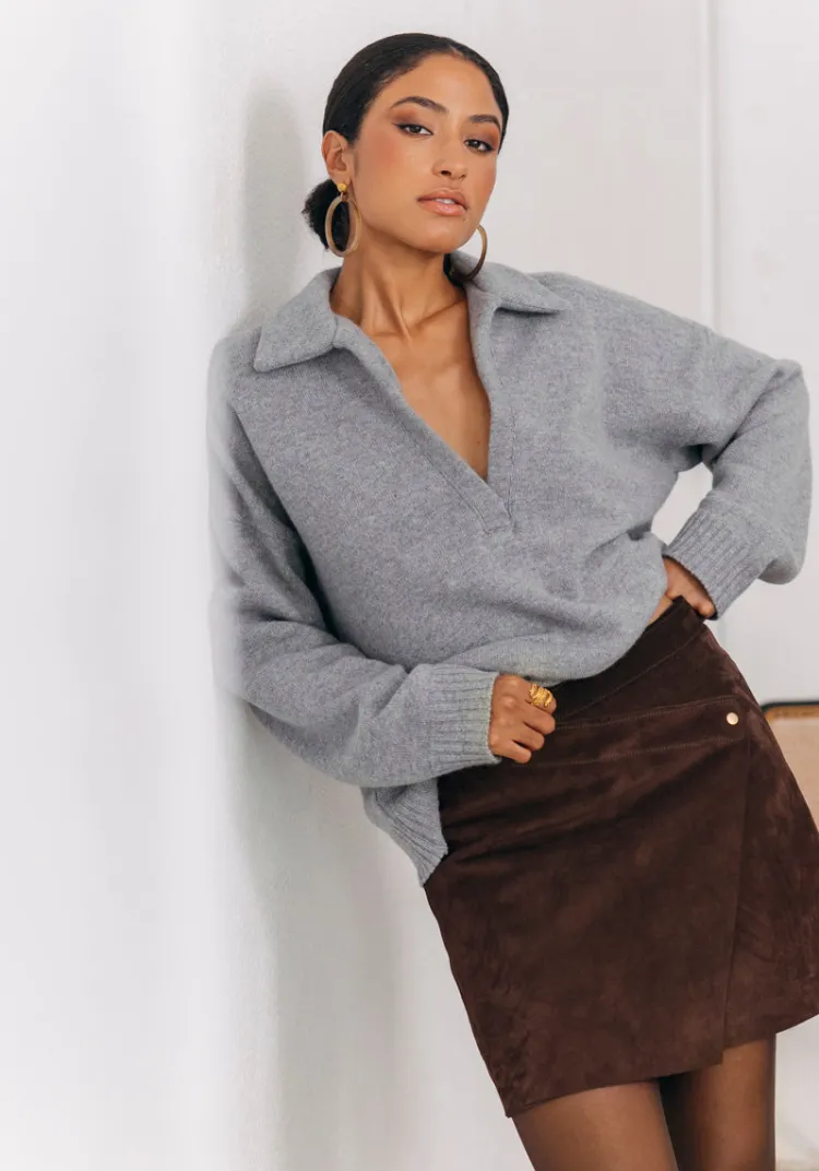songe_studio__jupe_cuir_bahru_brown_10.webp Store & SONGE Studio & Jupe cuir BAHRU Jupes & Shorts | Leather