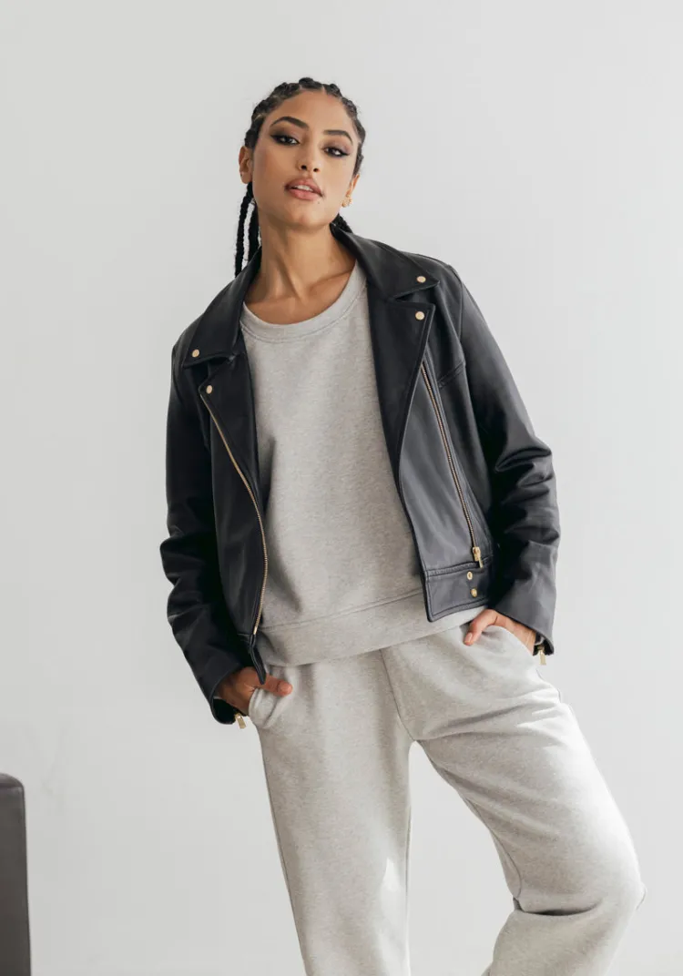 songe_studio__perfecto_cuir_boa_2.webp Best Sale & SONGE Studio & Perfecto cuir BOA Leather | Jackets And Coats