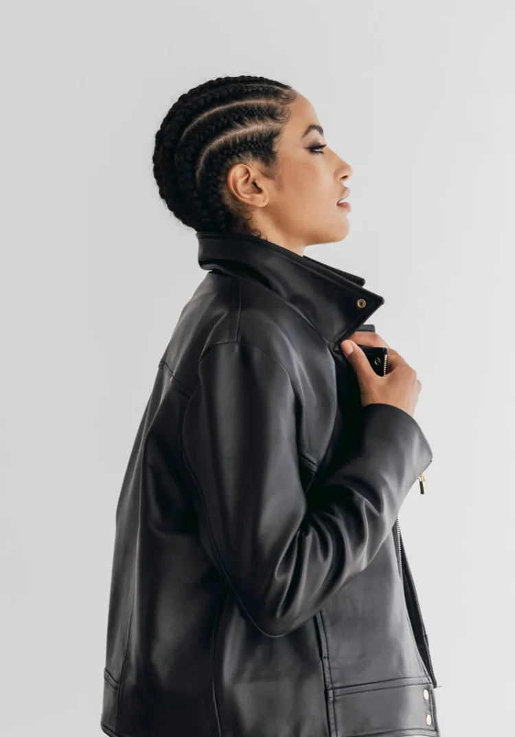 songe_studio__perfecto_cuir_boa_3.webp Best Sale & SONGE Studio & Perfecto cuir BOA Leather | Jackets And Coats