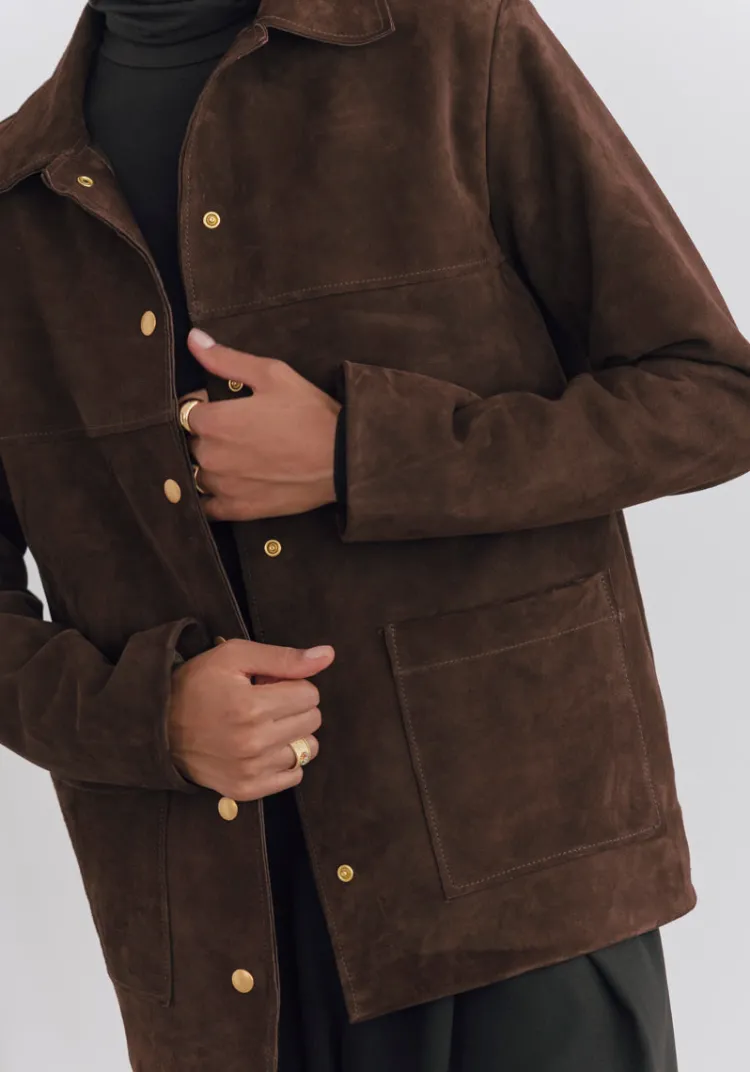 songe_studio__veste_cuir_vedras_brown_5.webp Discount & SONGE Studio & Veste cuir VEDRAS Leather | Jackets And Coats