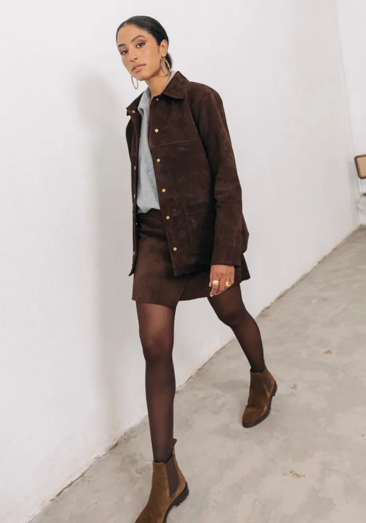 songe_studio__veste_cuir_vedras_brown_6.webp Discount & SONGE Studio & Veste cuir VEDRAS Leather | Jackets And Coats