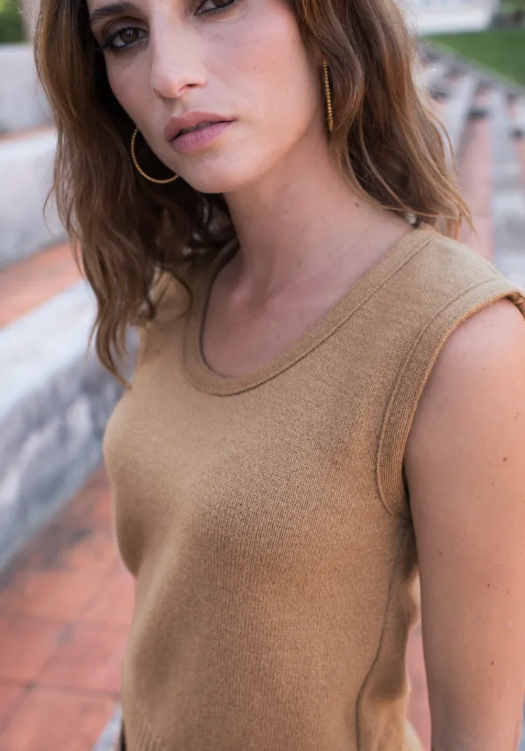 top_maille_neto_moka_3.webp Best Sale Top Maille NETO Tops & Tees | Sweats & Mailles