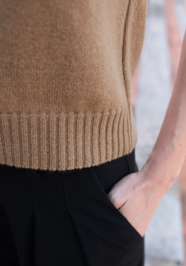 top_maille_neto_moka_4.webp Best Sale Top Maille NETO Tops & Tees | Sweats & Mailles