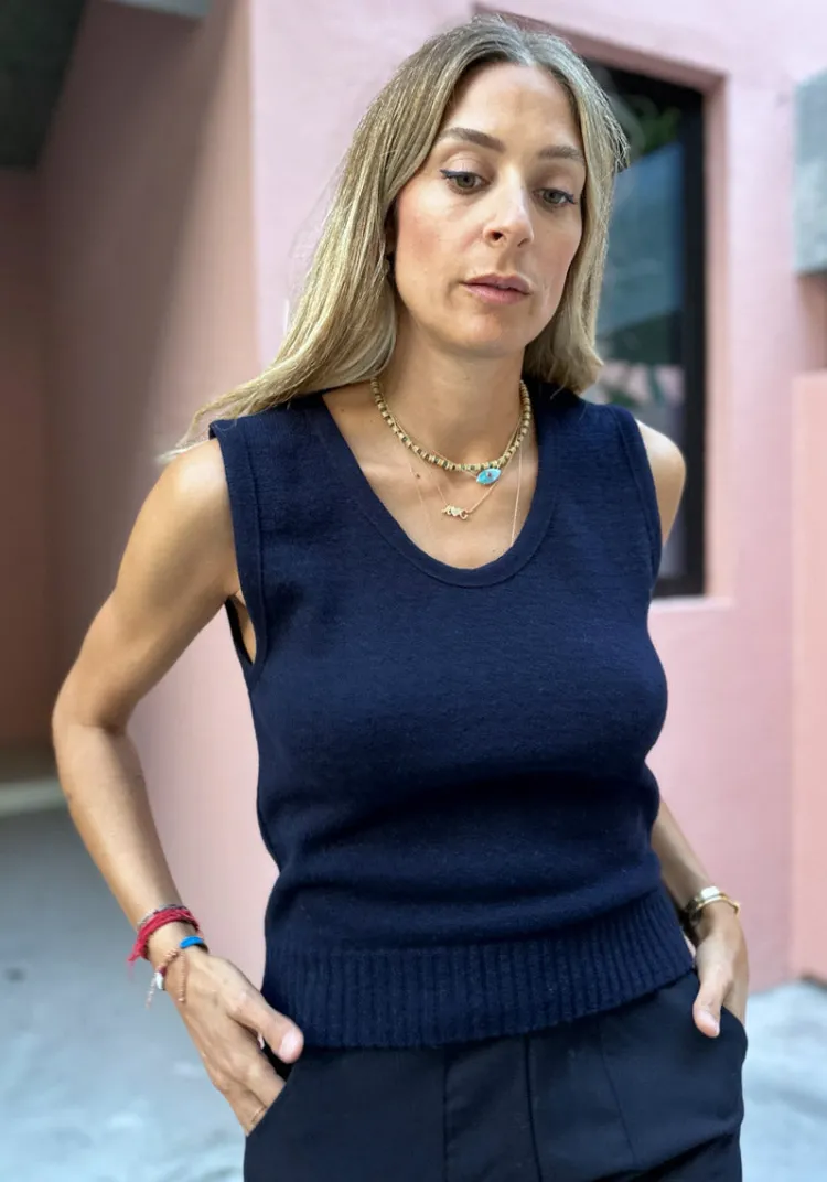 top_maille_neto_navy_2.webp Cheap Top Maille NETO Sweats & Mailles | Tops & Tees