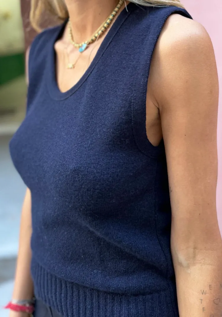 top_maille_neto_navy_3.webp Cheap Top Maille NETO Sweats & Mailles | Tops & Tees