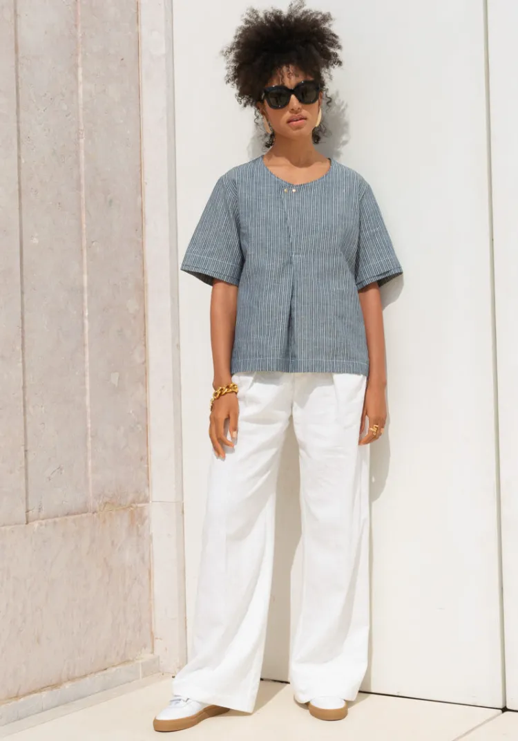 top_santos_blue_stripes_3.webp Best Sale Top SANTOS Tops & Tees