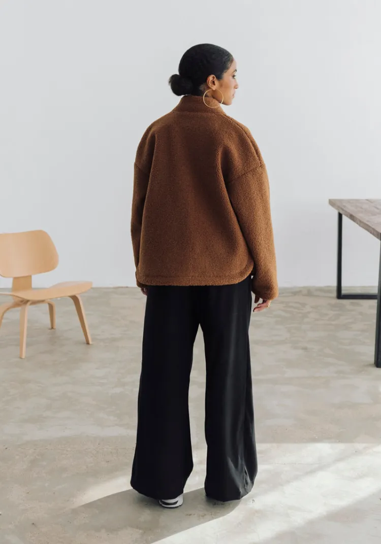 veste_atiba_shearling_cognac_4.webp Sale Veste ATIBA Shearling Cognac Jackets And Coats