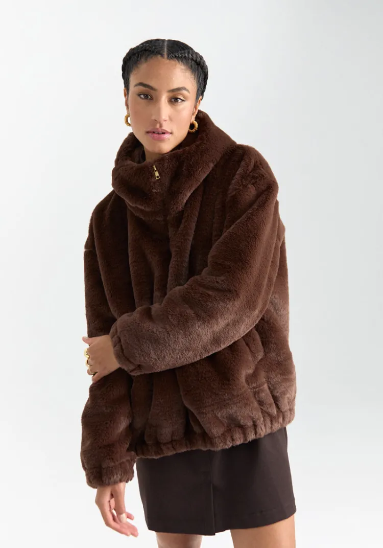 veste_carmo_fur_brown_2.webp Online Veste CARMO Jackets And Coats
