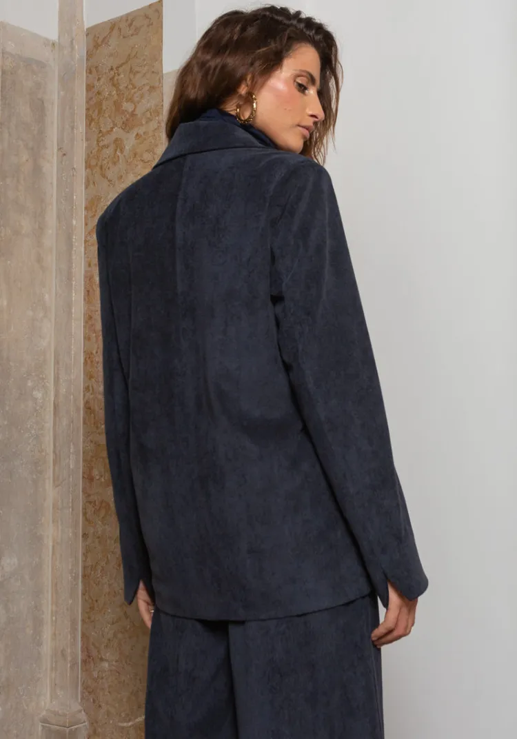 veste_peral_navy_stone_velvet_4.webp Clearance Veste PERAL Velvet Jackets And Coats